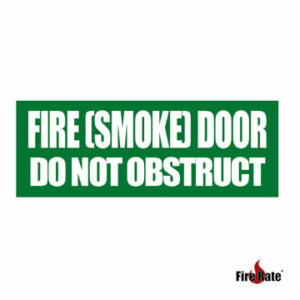 Vinyl Fire Door Do Not Obstruct Green Sticker